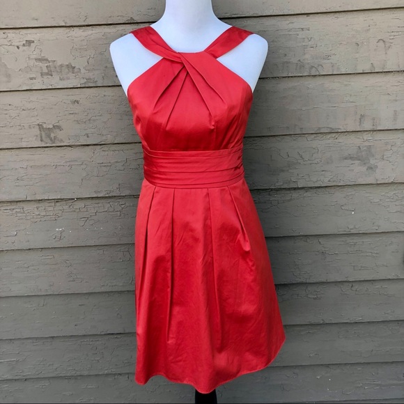 David's Bridal Dresses & Skirts - David’s Bridal Y-neck halter cotton dress POCKETS!